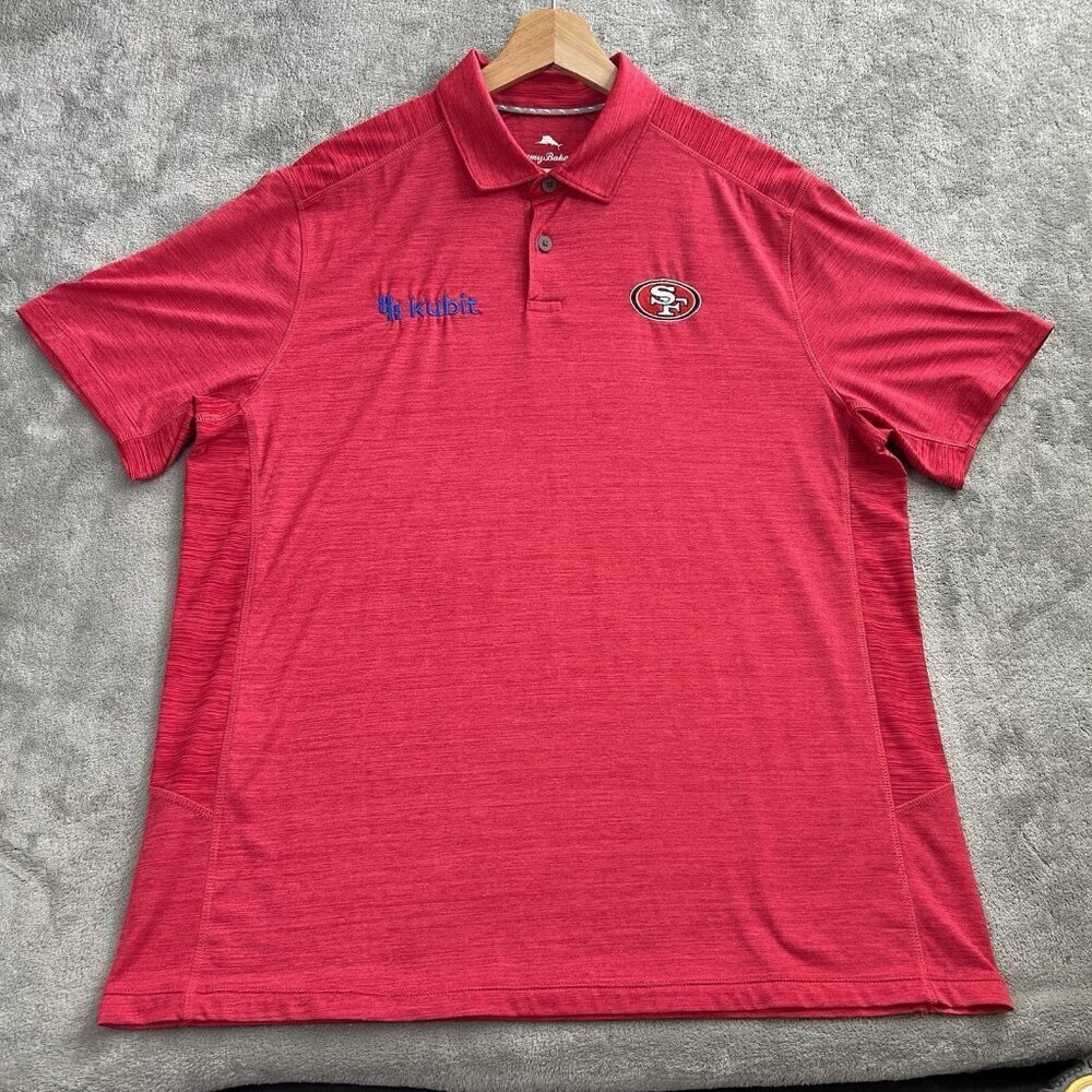 Tommy Bahama Polo Shirt Men’s Medium Island Zone NFL San Francisco 49ers Red